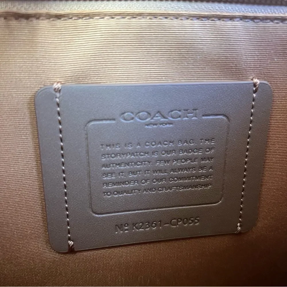 NWT Coach Blaine Backpack CP055 GUNMETAL BLACK CHALK WHITE Leather